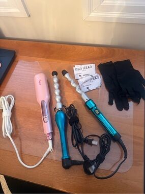 Tigi Bed Head Curling Wands + Pink Voluminizer Set